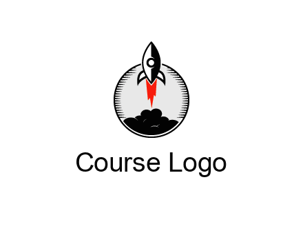 rocket launching logo