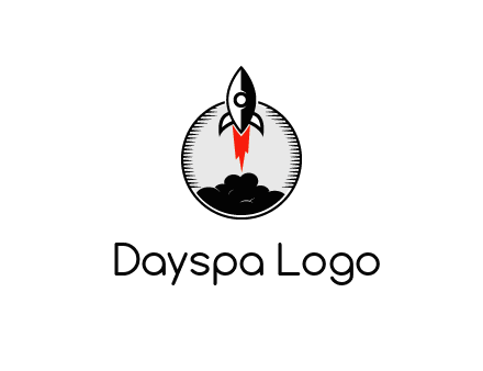 rocket launching logo