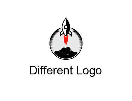 rocket launching logo