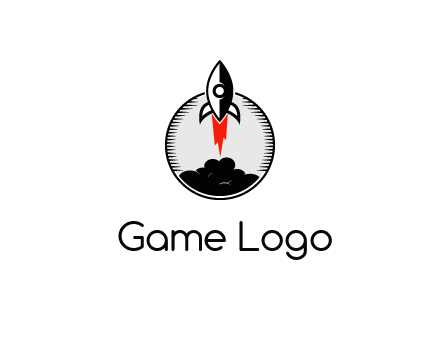 rocket launching logo