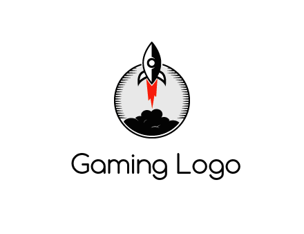 rocket launching logo