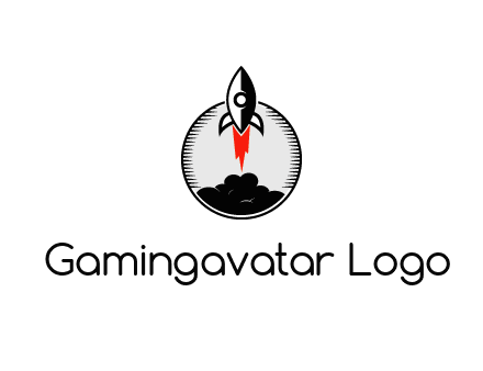 rocket launching logo