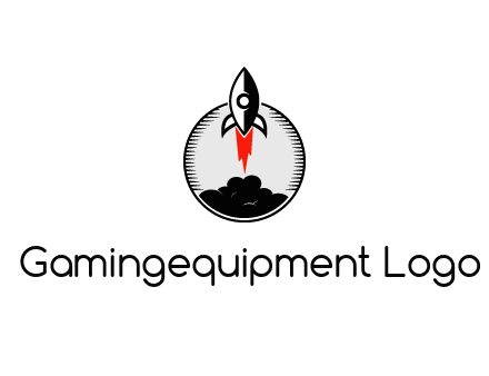 rocket launching logo
