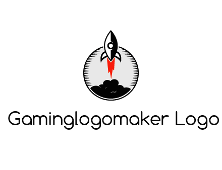 rocket launching logo