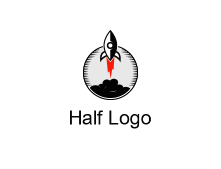 rocket launching logo