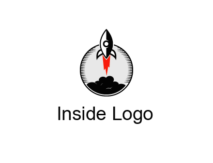 rocket launching logo