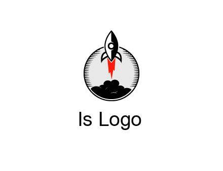 rocket launching logo