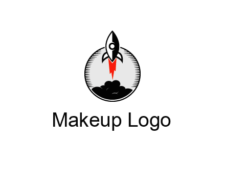 rocket launching logo