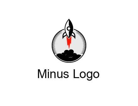 rocket launching logo