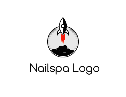 rocket launching logo