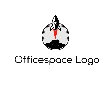 rocket launching logo