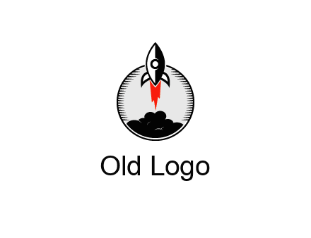 rocket launching logo