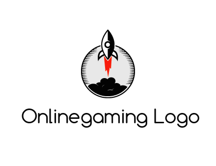 rocket launching logo