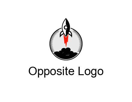 rocket launching logo