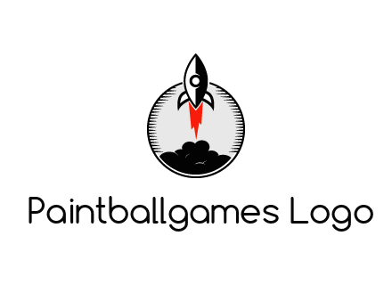 rocket launching logo