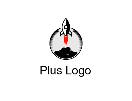 rocket launching logo