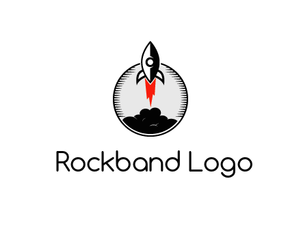 rocket launching logo