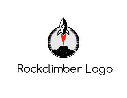 rocket launching logo