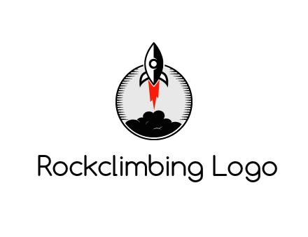 rocket launching logo