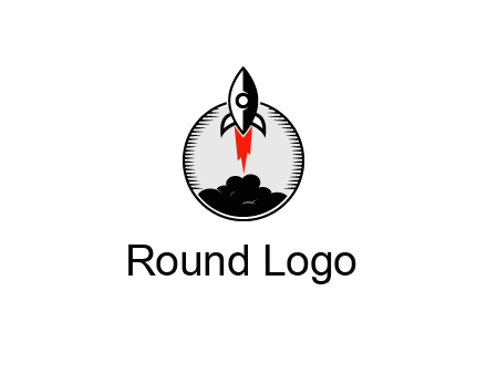 rocket launching logo