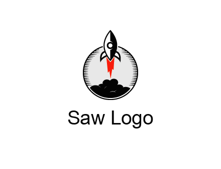 rocket launching logo