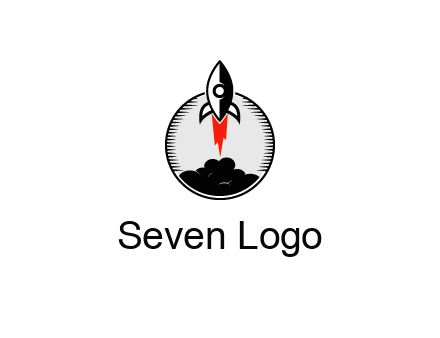 rocket launching logo