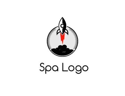 rocket launching logo