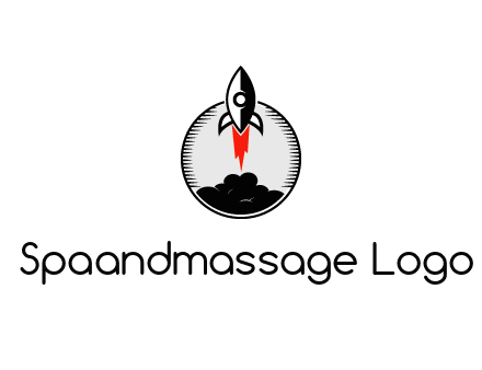 rocket launching logo
