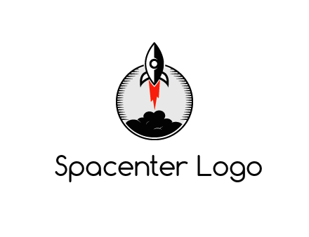 rocket launching logo