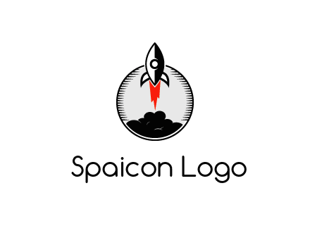 rocket launching logo