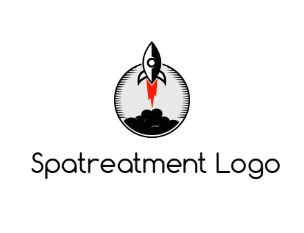 rocket launching logo