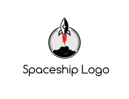 rocket launching logo