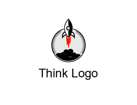 rocket launching logo
