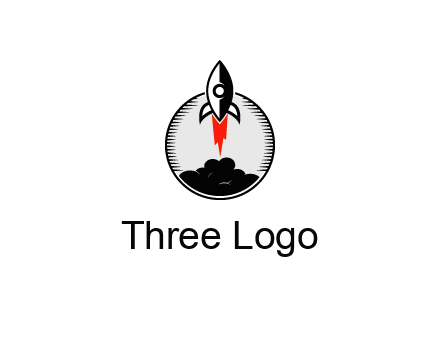 rocket launching logo