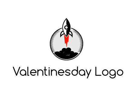 rocket launching logo