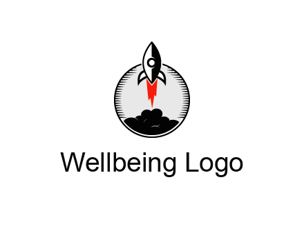 rocket launching logo