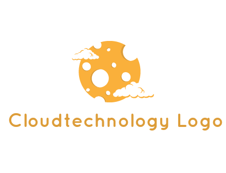 moon mad of cheese logo with clouds