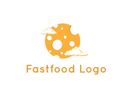 moon mad of cheese logo with clouds
