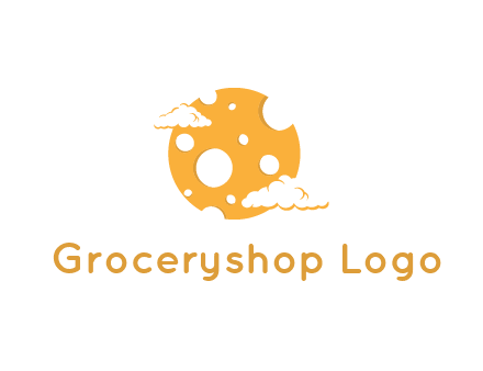 moon mad of cheese logo with clouds