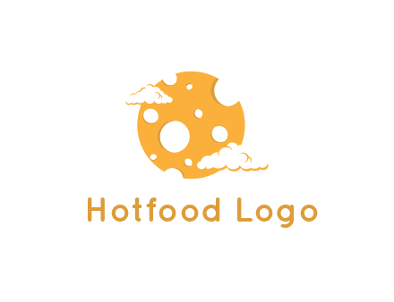 moon mad of cheese logo with clouds