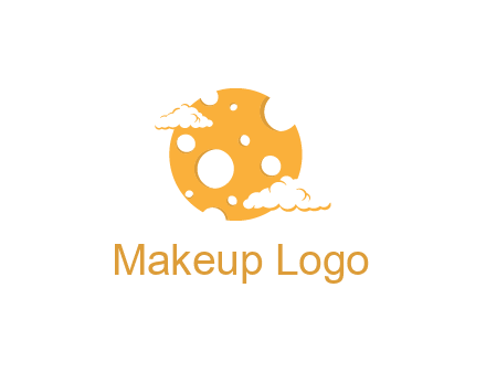 moon mad of cheese logo with clouds