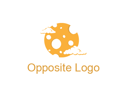 moon mad of cheese logo with clouds