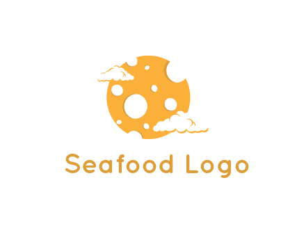 moon mad of cheese logo with clouds