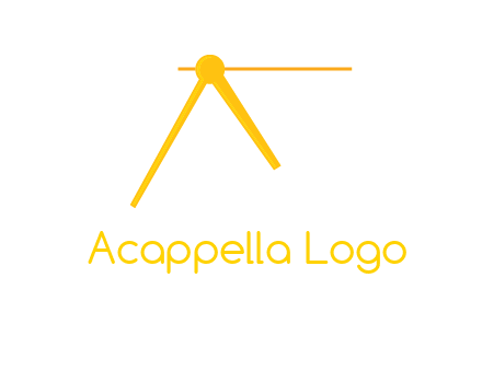 Letter A incorporate by clock pointer logo