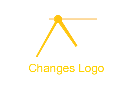Letter A incorporate by clock pointer logo