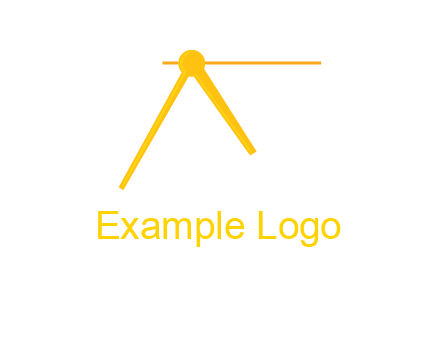 Letter A incorporate by clock pointer logo