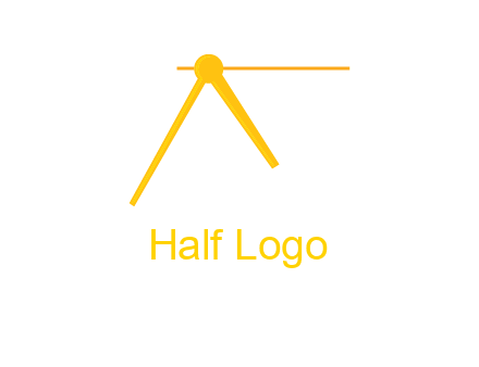 Letter A incorporate by clock pointer logo