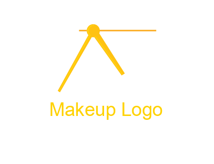 Letter A incorporate by clock pointer logo