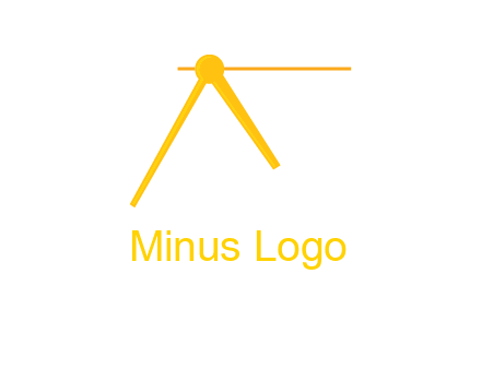 Letter A incorporate by clock pointer logo