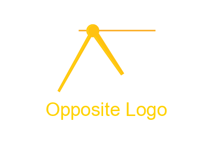 Letter A incorporate by clock pointer logo